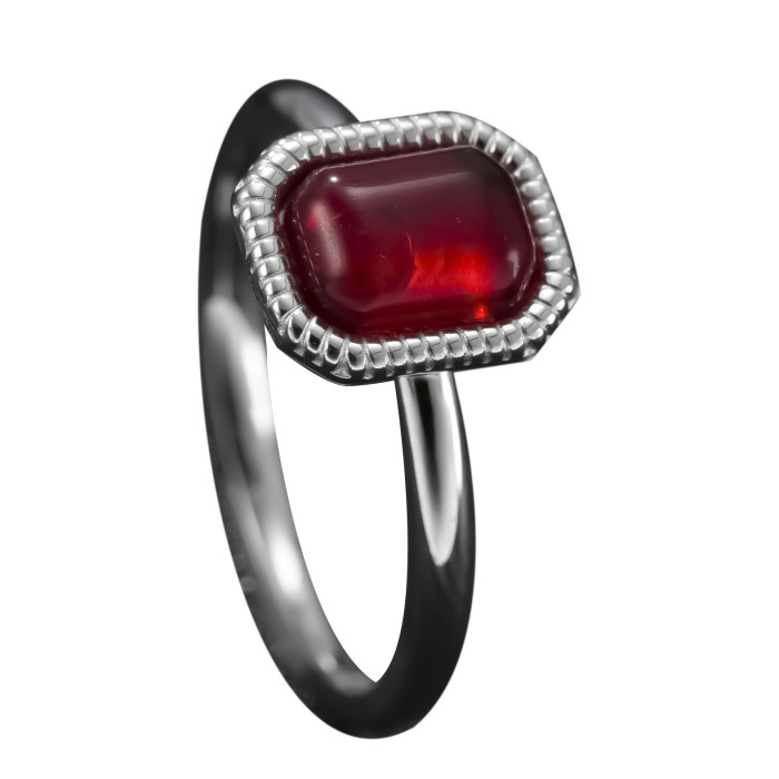 Cross-Border Exclusive Titanium Steel Jewelry High-End Simple Couple Rings Welded Brand Inlaid with Natural Stone Stainless Steel Rings Wholesale