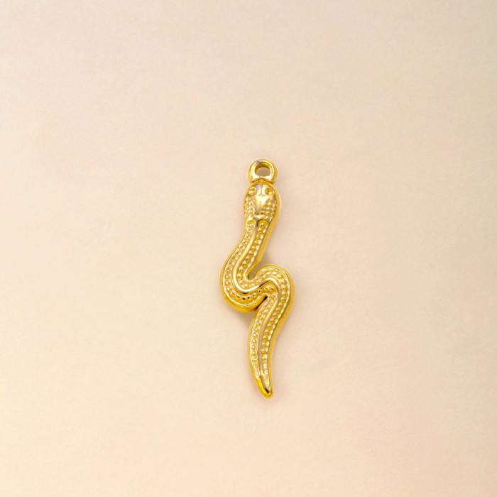 Single Pendant Fashion Stainless Steel Jewelry Hydraulic Snake-shaped Jewelry Accessories Niche Design Bracelet Neckl...