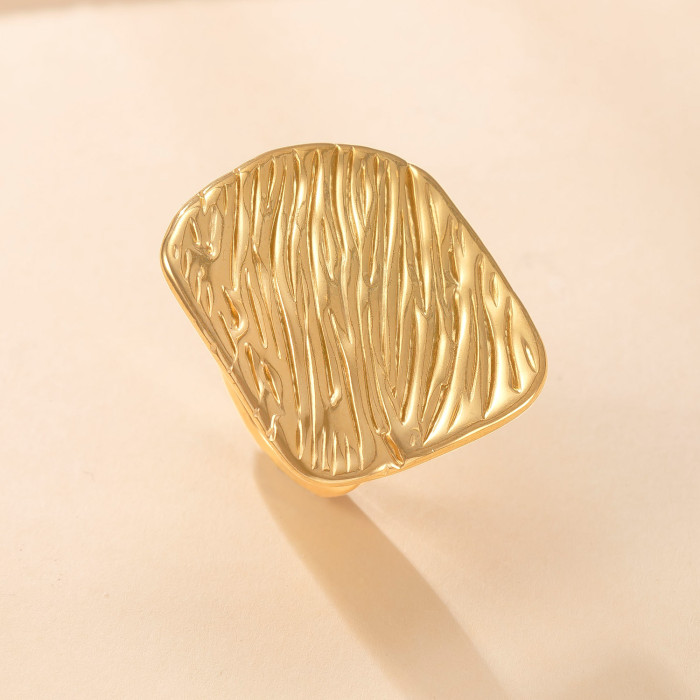 Hot-Selling Stainless Steel Ring Hydraulic Love Heart Welding Brand Ring 18K Gold Plated High-End Titanium Steel Jewe...