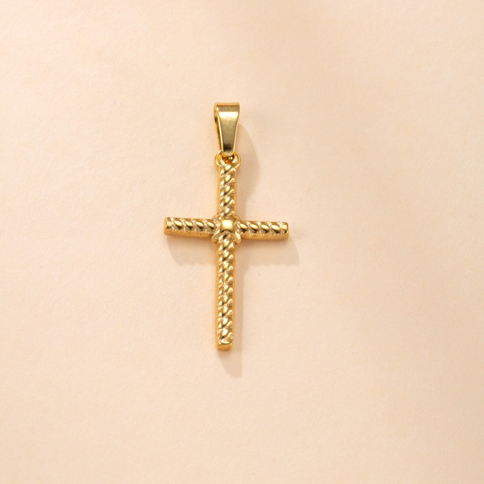 Single Pendant Hot-selling Stainless Steel Cross Necklace Accessories Fashion Titanium Steel Non-fading DIY Jewelry A...