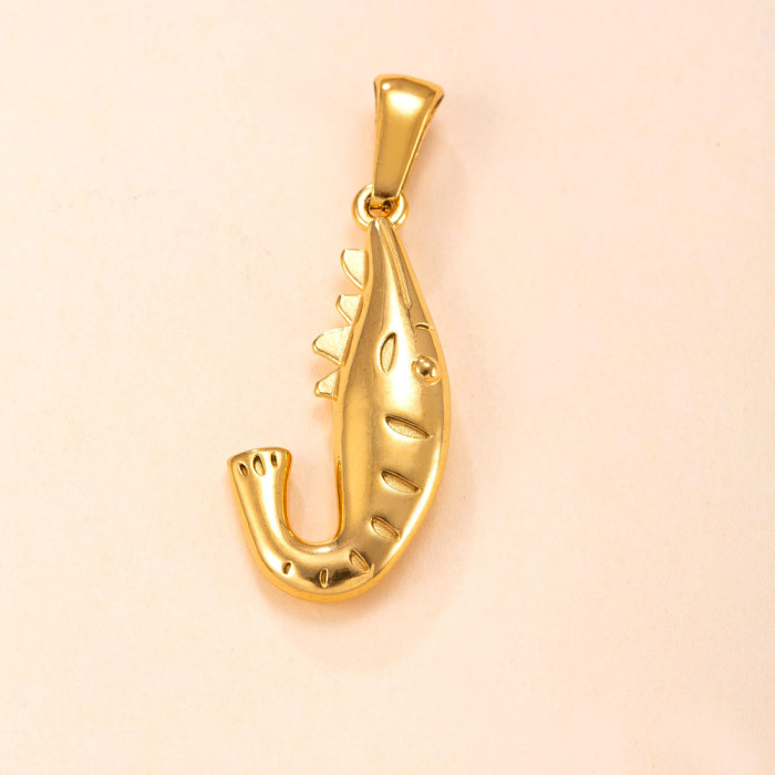 Single Pendant Stainless Steel Casting Jewelry Dolphin Starfish Pendant Necklace Accessories 18k Gold Plated Creative DIY Parts Factory