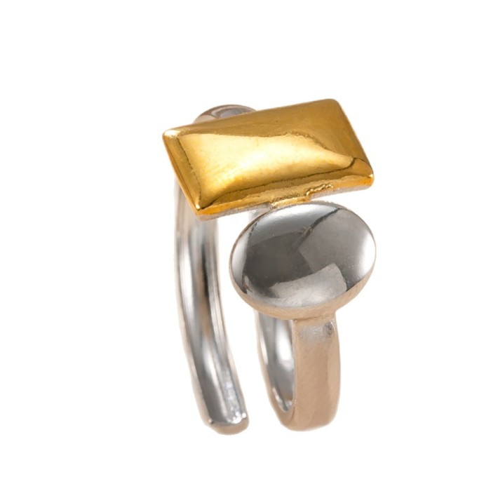 Amazon Stainless Steel Ring Hydraulic Gold Line Ring High-End Luxury Titanium Steel Jewelry Wholesale Factory