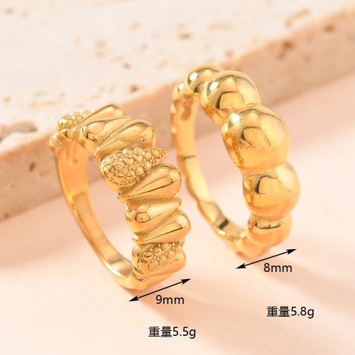 European and American Cross-Border Fashion Jewelry Light Luxury Minimalist Style Cast Water Drop Shape Ring Personality Creative Couple Ring
