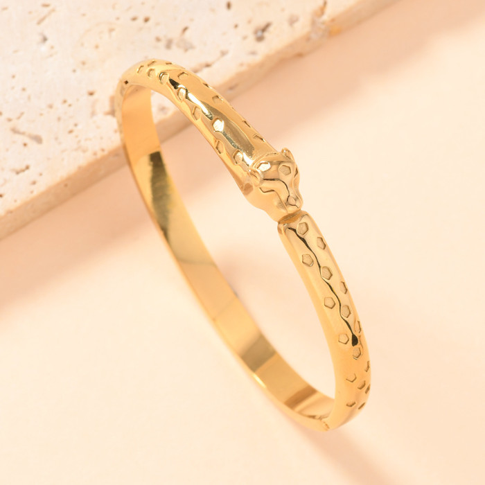 Hot Selling Stainless Steel Bracelet Irregular Smooth Buckle Bracelet Light Luxury High-End Feel Titanium Steel Non-F...