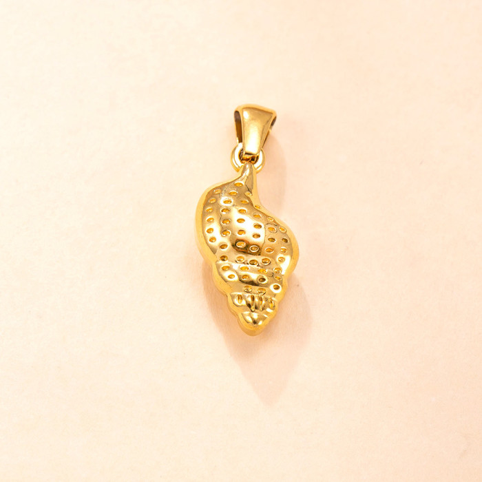 Single Pendant Stainless Steel Casting Jewelry Dolphin Starfish Pendant Necklace Accessories 18k Gold Plated Creative DIY Parts Factory