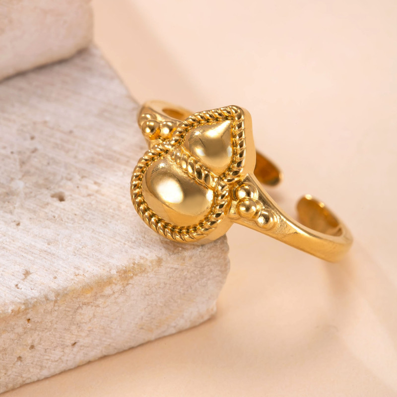 Cross-Border Exclusive Stainless Steel Ring Casting Gourd Stacking Ring Vintage High-End Titanium Steel Jewelry Wholesale Manufacturer