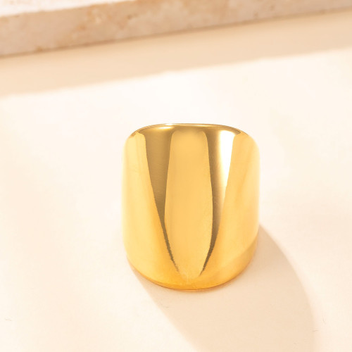 Cross-Border Summer New Stainless Steel Jewelry Casting Wide Smooth Ring for Men High-End Exaggerated Titanium Steel Ring Wholesale