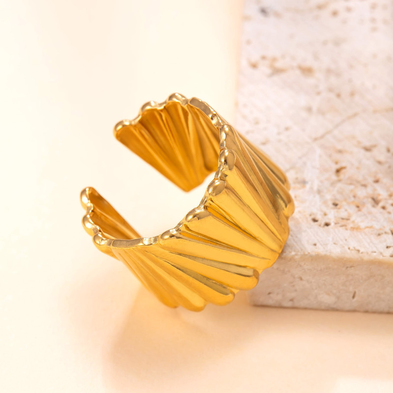 Cross-Border Hot Titanium Steel Ornament Casting Wide Surface Line Index Finger Ring Fashion High-Grade Stainless Steel Ring Manufacturer