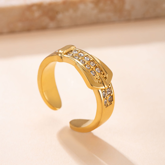 Amazon Titanium Steel Jewelry Casting Belt Stone-Inlaid Ring Titanium Steel Non-Fading Fashion Stainless Steel Ring...