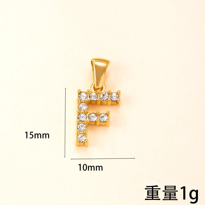 Single Pendant New Arrival Stainless Steel Ornament Stone 26 Letter Necklace Fashion High Sense DIY Ornament Access...