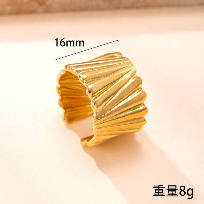 Hot Titanium Steel Ornament Casting Wide Surface Line Index Finger Ring Fashion High-Grade Stainless Steel Ring Manuf...