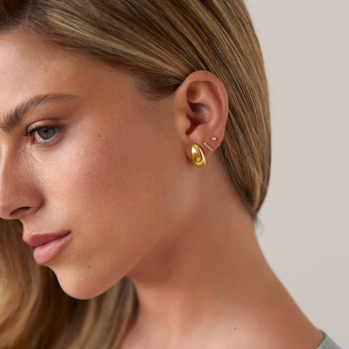 European and American Amazon Cross-Border Bestselling Fashion Versatile Water Drop Earrings for Women Simple Fashion Earrings Jewelry