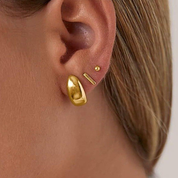 European and American Amazon Cross-Border Bestselling Fashion Versatile Water Drop Earrings for Women Simple Fashion Earrings Jewelry