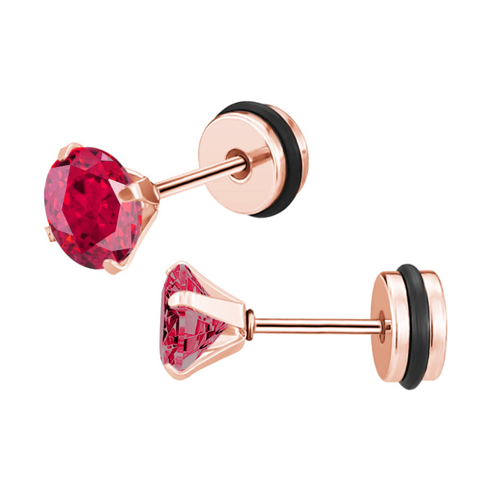 Cross-Border Fashion Titanium Steel Design Zircon Earrings for Men and Women Simple Small Earrings Ear Bone Studs Ear Jewelry Manufacturer Wholesale