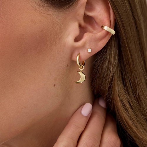European and American Amazon New Sale Moon Earrings Jewelry for Women Simple Elegant Versatile Earrings