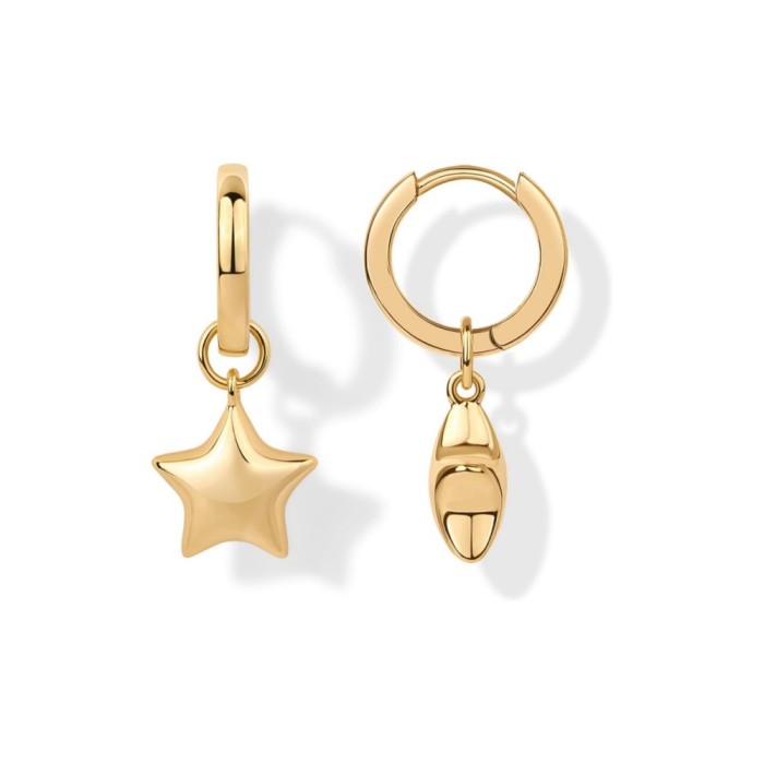 Amazon New Sale Five-Pointed Star Earrings Women's Simple Elegant Versatile Earrings