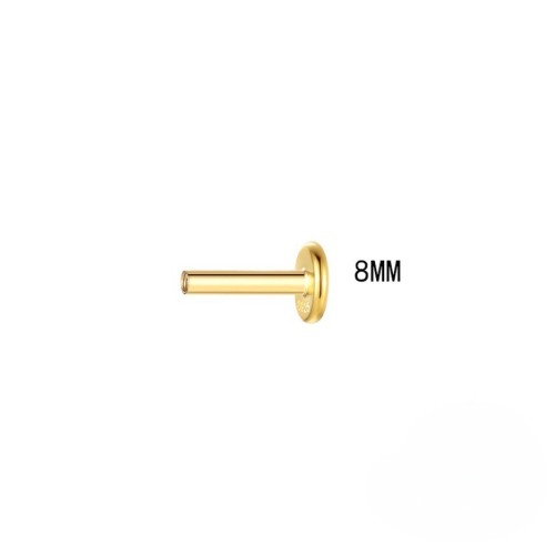 Accessories 0.8mm Gold Flat Bottom Internal Thread Base Rod Lip Stud Rod Piercing Jewelry Replacement Rod