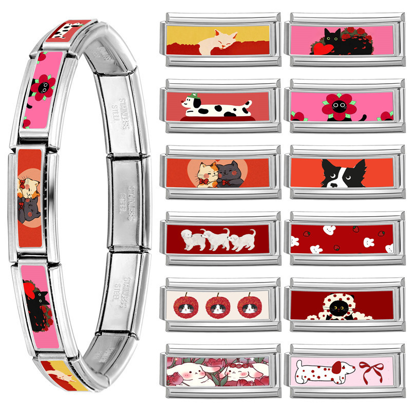 DIY Long Strip Module Cute Cartoon Style Splicable Sweet Multifunctional DIY Fashion Creative Bracelet Jewelry Accessories