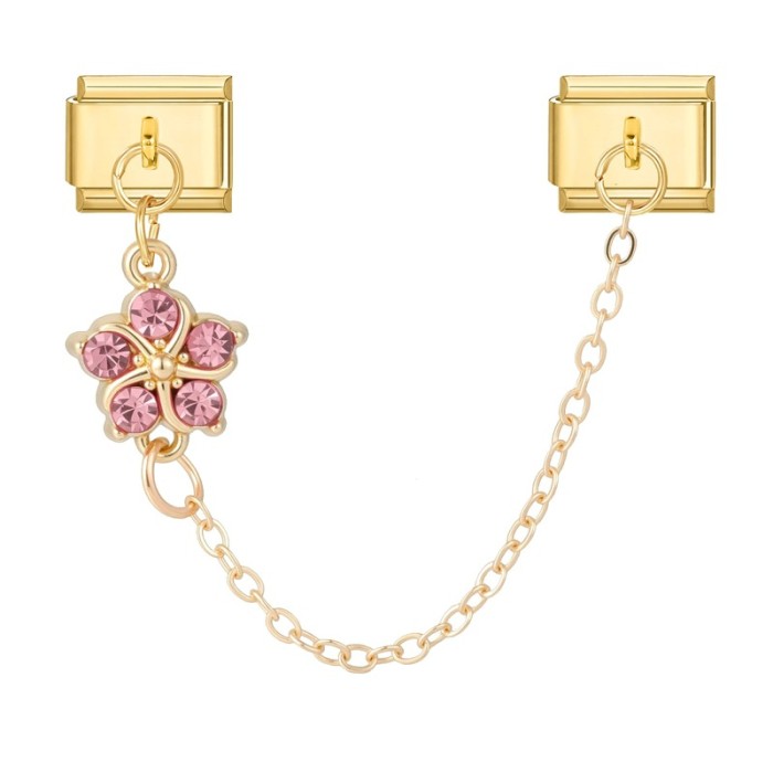 DIY Double Pendant Creative Bracelet Personalized Ring Pendant Gold Jewelry Fashion Fresh Italian Module Accessories