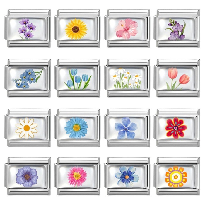 Italian Modular Flower Series Fashionable DIY Creative Multifunctional Italian Interlocking Modular Bracelet