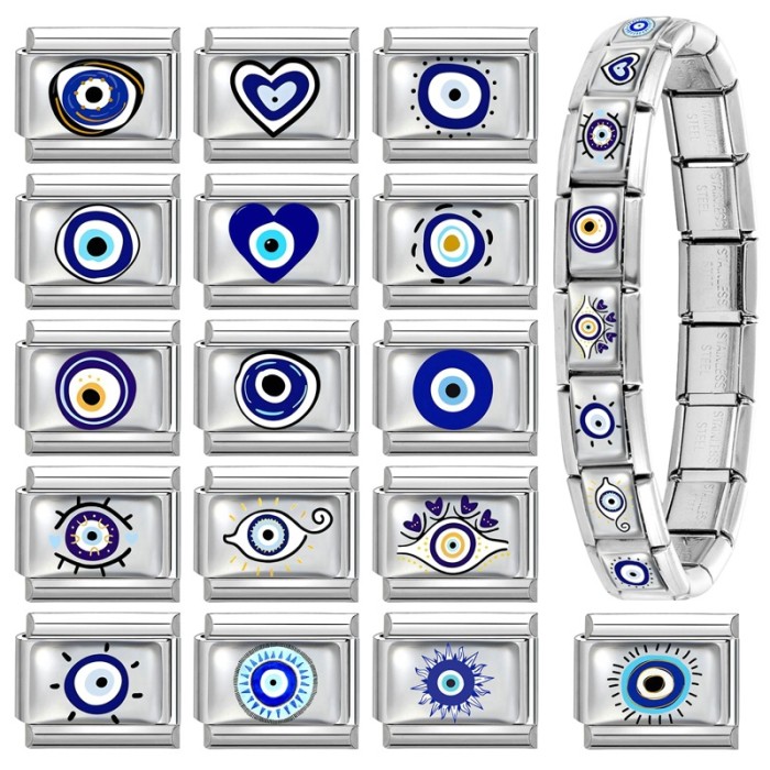 Italian Modular Colorful Element Blue Eye DIY Creative Multifunctional Italian Interlocking Modular Bracelet