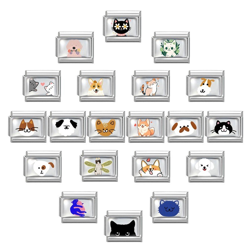 Cross-Border Hot Selling Pet Element Multi-Functional Italian Cute Cartoon Creative DIY Splicable Module Bracelet