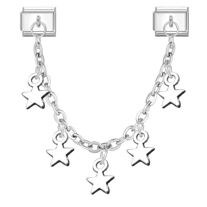 Double Bead Chain Section Double Pendant DIY Fashion Bracelet Italian Module Light Luxury Creative Jewelry Bracelet Accessories