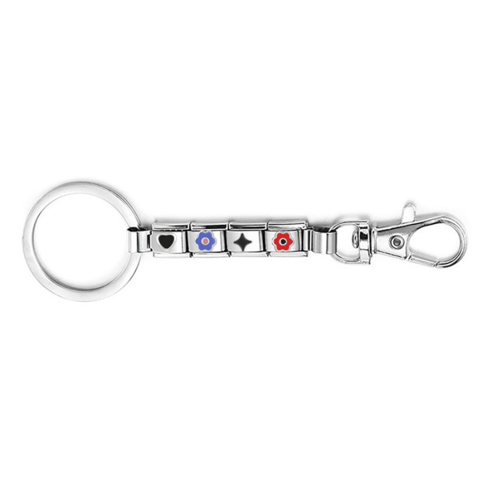 Italian Module Keychain Bracelet Vintage Creative Personality Fashion DIY Italian Module Finished Keychain