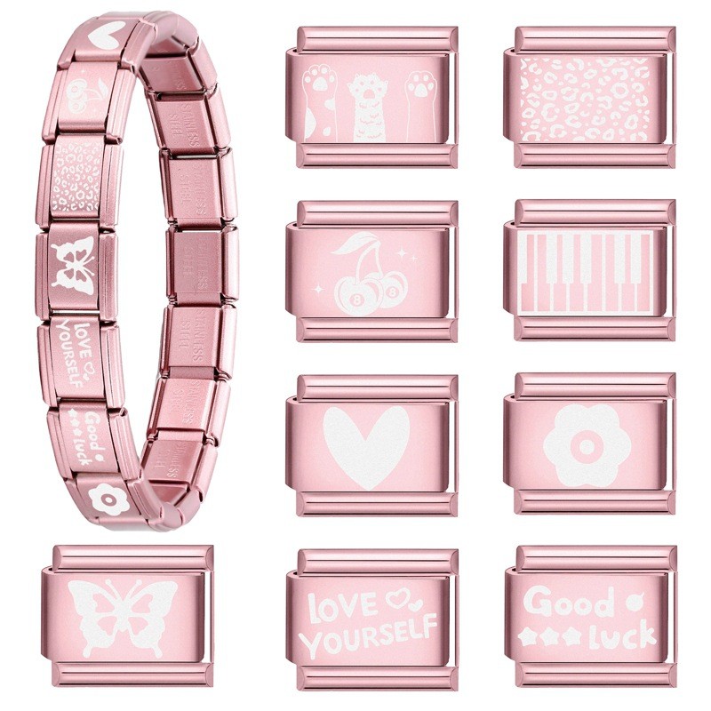 Cross-Border Charms Creative Rose Pastel Base Simple Module DIY Jewelry Personalized Handmade Craft Bracelet Accessories