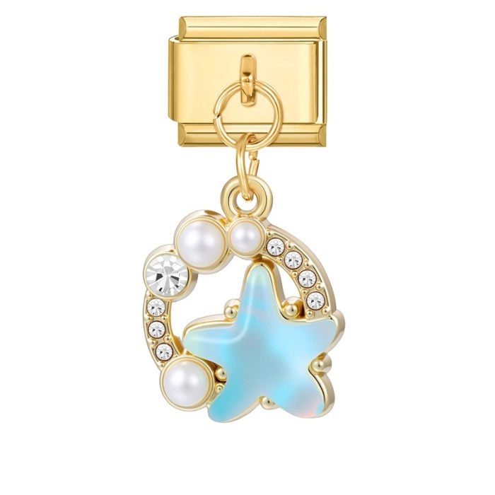 Italian Module Creative Gold Pendant Jewelry Accessories Creative Multifunctional DIY Sweet Retro Bracelet
