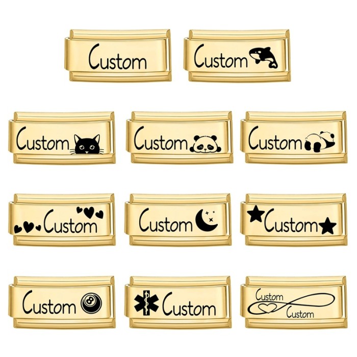 Module Bracelet Stainless Steel DIY Module Customization (Finished Boxed) DIY Personalized Module Jewelry Accessories