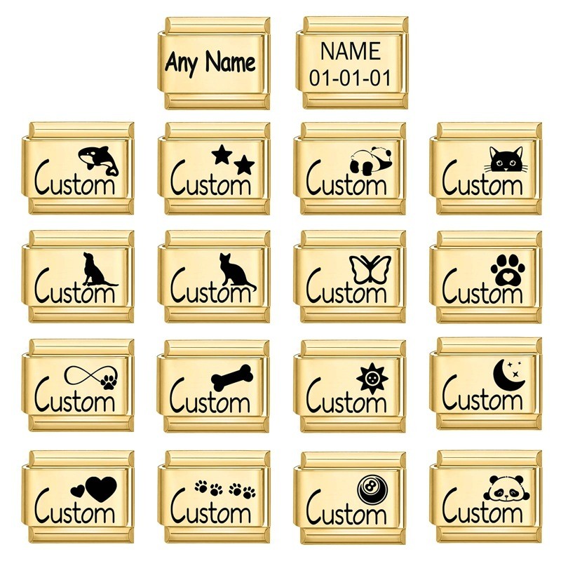 Module Bracelet Stainless Steel DIY Module Customization (Finished Boxed) DIY Personalized Module Jewelry Accessories