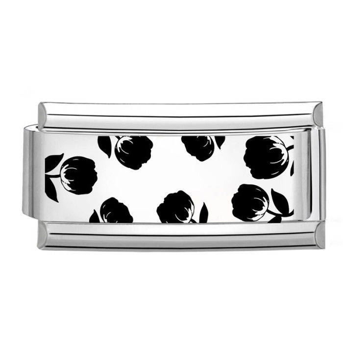 Charms Long Strip Interlocking Bracelet Black and White Minimalist Style Fashion DIY Jewelry Creative Multifunctional Exquisite Accessories