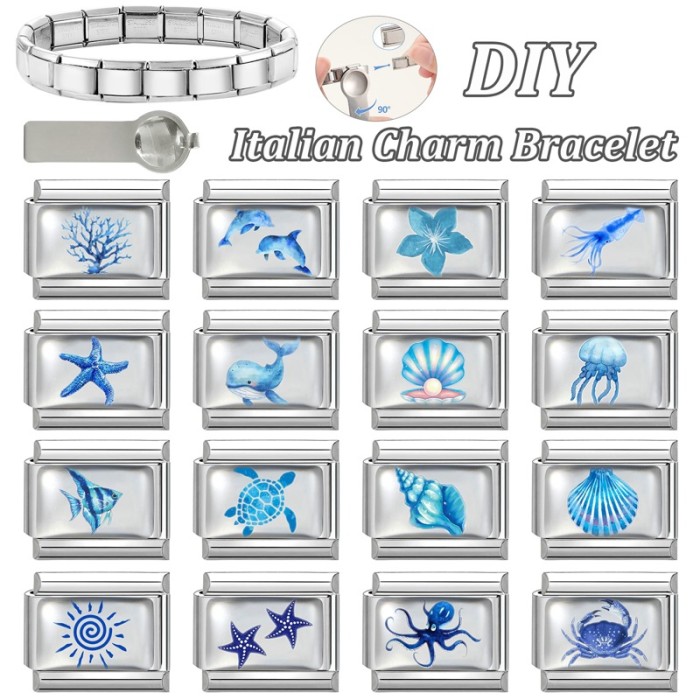 Italian Modular Ocean Elements Fashion DIY Creative Multifunctional Italian Interlocking Modular Bracelet