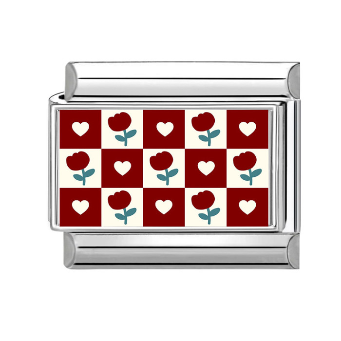 Red Series Heart Digital Butterfly Element Multifunctional Italian Creative DIY Connectable Module Bracelet