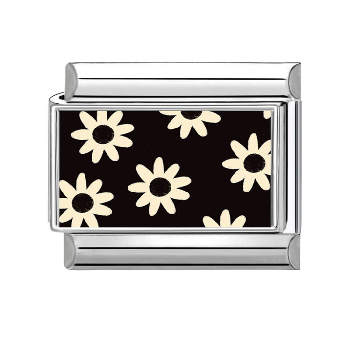 Stainless Steel Flower Eye Pentagram Element Multifunctional Italian Creative DIY Connectable Module Bracelet