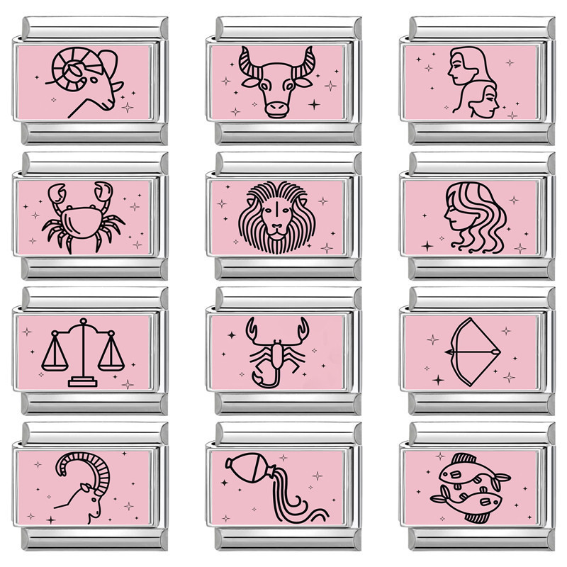 Modular Twelve Constellations DIY Creative Birthday Gift Multifunctional Italian Interlocking Modular Bracelet