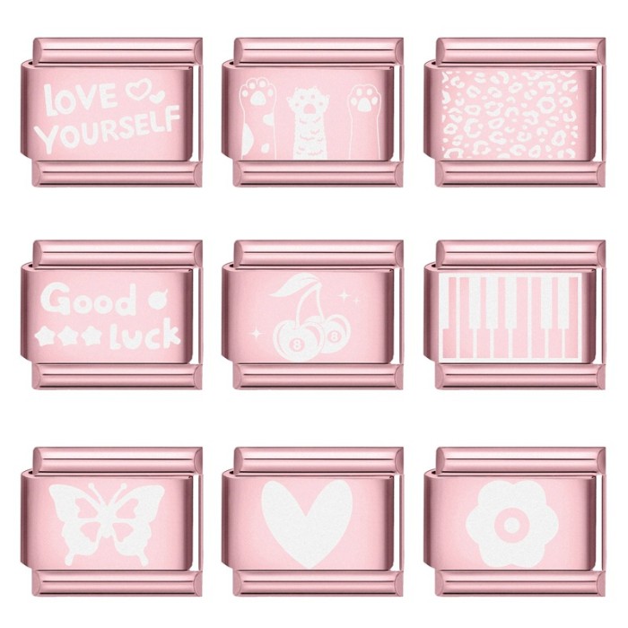 Cross-Border Charms Creative Rose Pastel Base Simple Module DIY Jewelry Personalized Handmade Craft Bracelet Accessories