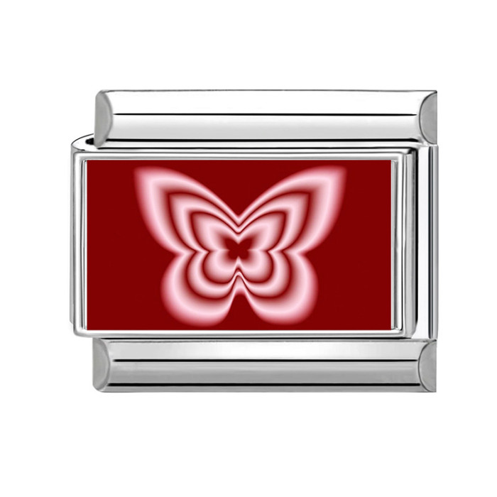 Red Series Heart Digital Butterfly Element Multifunctional Italian Creative DIY Connectable Module Bracelet
