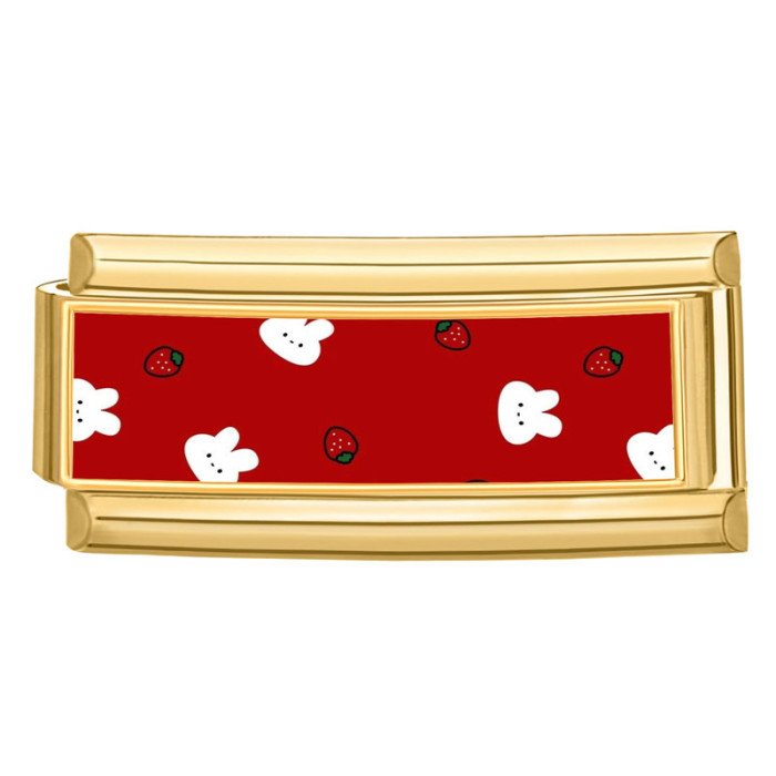 Red Series Charm DIY Creative Long Strip Cute Cartoon Style Multifunctional Italian Splicable Module Bracelet