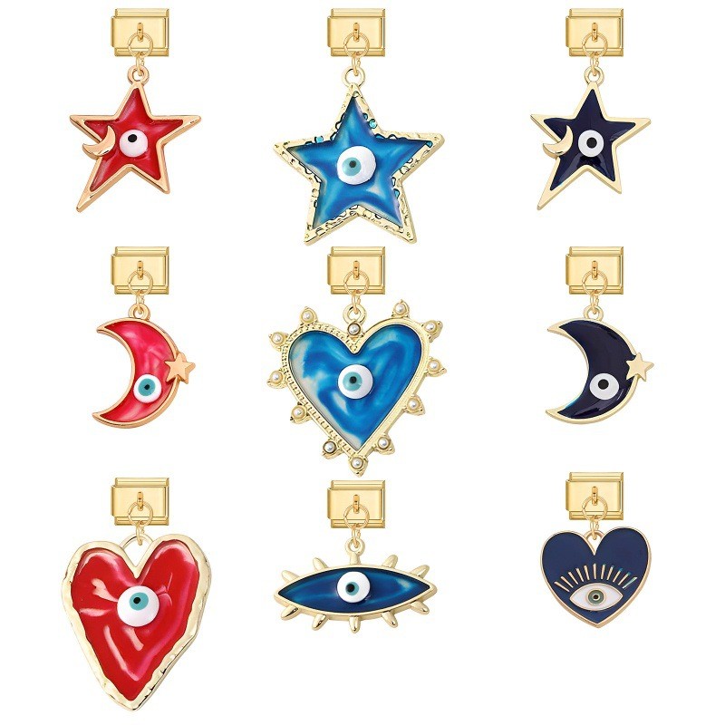 Cross-Border Charms Italian Creative Fashion DIY Ring Vintage Module Bracelet Exquisite Pendant Accessories Jewelry