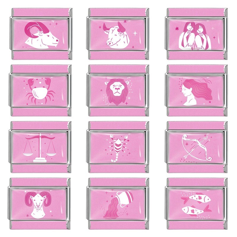 Module Twelve Constellations Creative DIY Constellation Series Colorful Multifunctional Italian Interlocking Module Bracelet