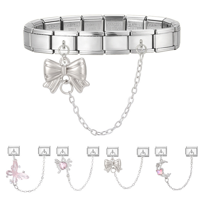 Cross-Border DIY Creative Necklace Bracelet Double Pendant Exquisite Jewelry DIY Splicing Vintage Italian Creative Module Accessories