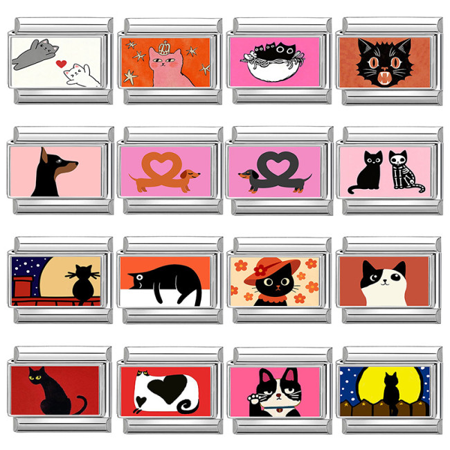 Cross-Border EU Pet Elements Cute Cartoon Multifunctional Italian Creative DIY Splicable Module Bracelet