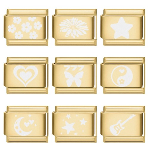 Cross-Border Charms Creative Matte Gold Base Simple Module DIY Jewelry Personalized Handmade Craft Bracelet Accessories