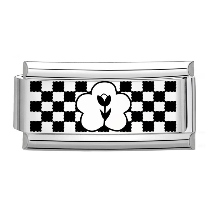 Charms Long Strip Interlocking Bracelet Black and White Minimalist Style Fashion DIY Jewelry Creative Multifunctional Exquisite Accessories