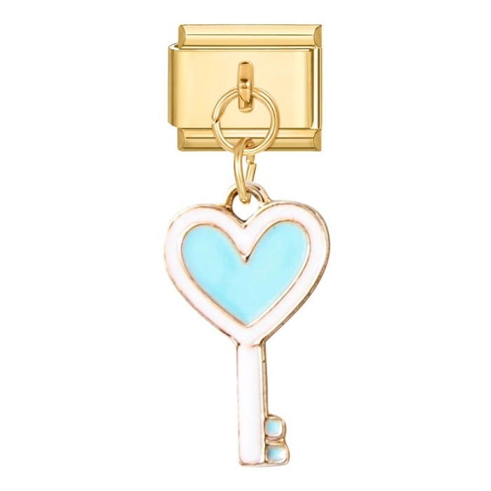 Cross-Border Charms Italian Racket Style Bracelet Module Fashion Light Luxury Bracelet DIY Accessories Creative Jewelry