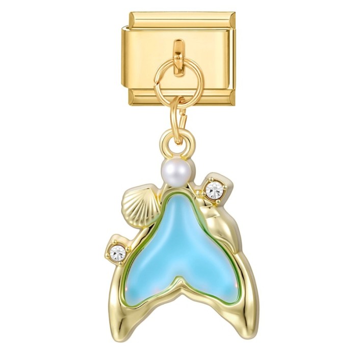 Italian Module Creative Gold Pendant Jewelry Accessories Creative Multifunctional DIY Sweet Retro Bracelet