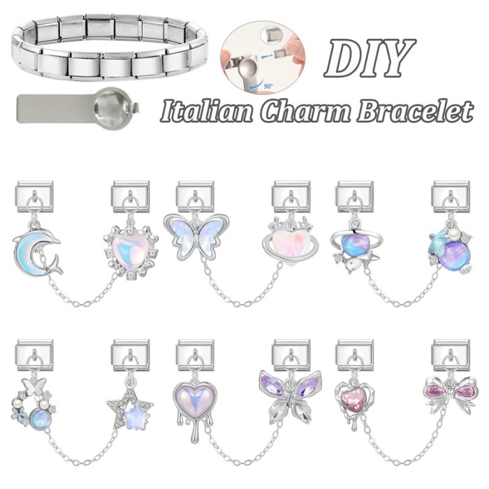 Module Exquisite Accessories Steel Base Double Pendant DIY Multifunctional Creative Jewelry Fresh Retro Interlocking Bracelet