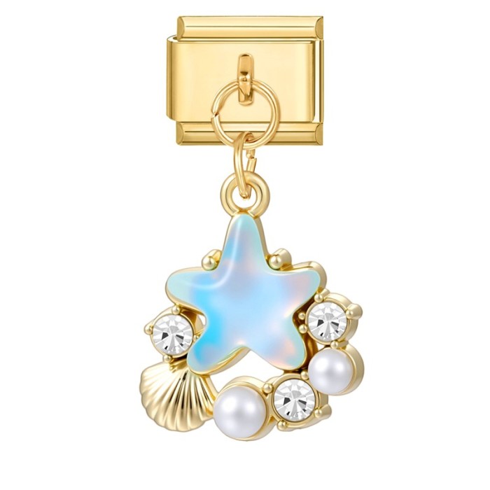 Italian Module Creative Gold Pendant Jewelry Accessories Creative Multifunctional DIY Sweet Retro Bracelet